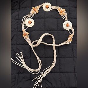 Handcrafted Boho Style Belt With Shells & Beads